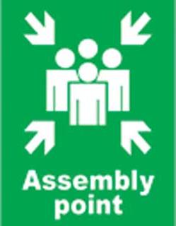 Emergency Notice Signs Emergency Assembly Point Sign Plastic Eme33