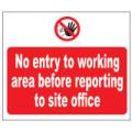 Prohibition Safety Signs No Entry To Working Area Sign Aluminium Pro28