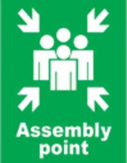 Emergency Notice Signs Emergency Assembly Point Sign Aluminium Eme31