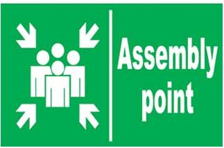 Emergency Notice Signs Emergency Assembly Point Sign Aluminium Eme36