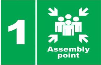 Emergency Notice Signs Emergency Assembly Point Sign Aluminium Eme37