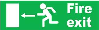 Emergency Notice Signs Emergency Fire Exit Directional Sign Plastic Eme44