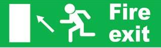 Emergency Notice Signs Emergency Fire Exit Directional Sign Plastic Eme47