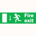 Emergency Notice Signs Emergency Fire Exit Directional Sign Aluminium Eme54