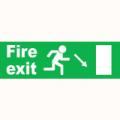 Emergency Notice Signs Emergency Fire Exit Directional Sign Plastic Eme56