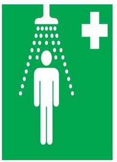 Emergency Notice Signs Emergency Shower Sign Aluminium Eme3