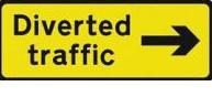 Signage Rectangular Plates Diverted Traffic Arrow (right) Tra95