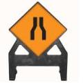 Temporary Plastic Road Signs Road Narrows Poly Sign 600 Tem23