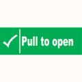 Emergency Notice Signs Emergency Pull To Open Sign Aluminium Eme73