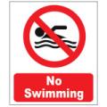 Prohibition Safety Signs No Swimming Sign Plastic Pro78