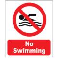 Prohibition Safety Signs No Swimming Sign Aluminium Pro76