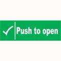 Emergency Notice Signs Emergency Push To Open Sign Aluminium Eme78