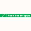 Emergency Notice Signs Emergency Push Bar To Open Sign Plastic Eme80