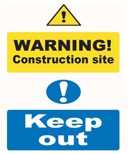 Site Notice Safety Signs Warning Construction Site Sign Plastic Sit5