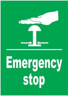 Emergency Notice Signs Emergency Stop Sign Plastic Eme5