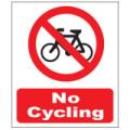 Prohibition Safety Signs No Cycling Sign Plastic Pro100