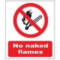 Prohibition Safety Signs No Naked Flames Sign Aluminium Pro103