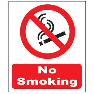 Prohibition Safety Signs No Smoking Sign Plastic Pro106