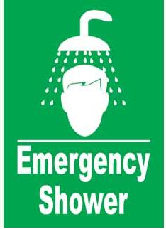 Emergency Notice Signs Emergency Shower Sign Aluminium Eme8