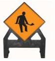 Temporary Plastic Road Signs Roadworks Ahead Poly Sign 750 Tem20