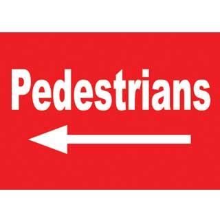 General Safety Signs Pedestrians Left Sign Gen5