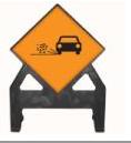 Temporary Plastic Road Signs Loose Chippings Poly Sign 750 Tem9