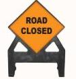 Temporary Plastic Road Signs Road Closed Poly Sign 600 Tem11