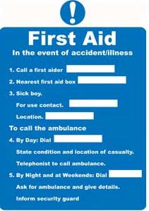 Emergency Notice Signs Emergency First Aid Box Sign Aluminium Eme30