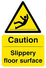 Caution Slippery Floor Surface Bee