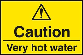 Caution Hot Water Sav (pk5) Bee