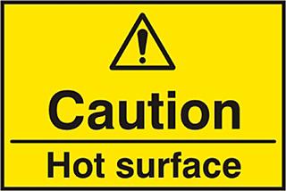 Caution Hot Surface Sav (pk5) Bee