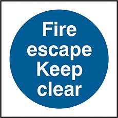 Fire Escape Keep Clear Sav Pk5 Bee