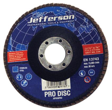 4.5" Abrasive Flap Disc P60 Zircon 22mm Bore Jefd21pro