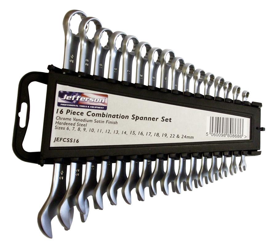 16 Piece Combination Spanner Set Jefcss16