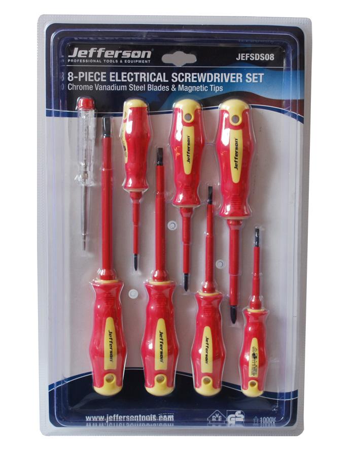 8 Piece Insulated Screwdriver Set Jefsds08