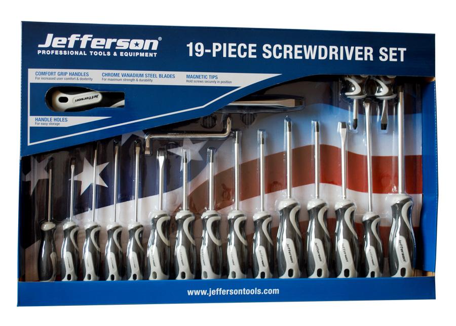 19 Piece Screwdriver Set Jefsds19