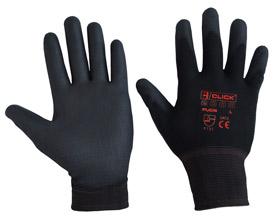 Pu Coated Glove Black Large Bee