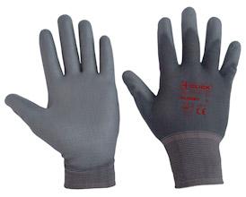 Pu Coated Glove Grey Large Bee