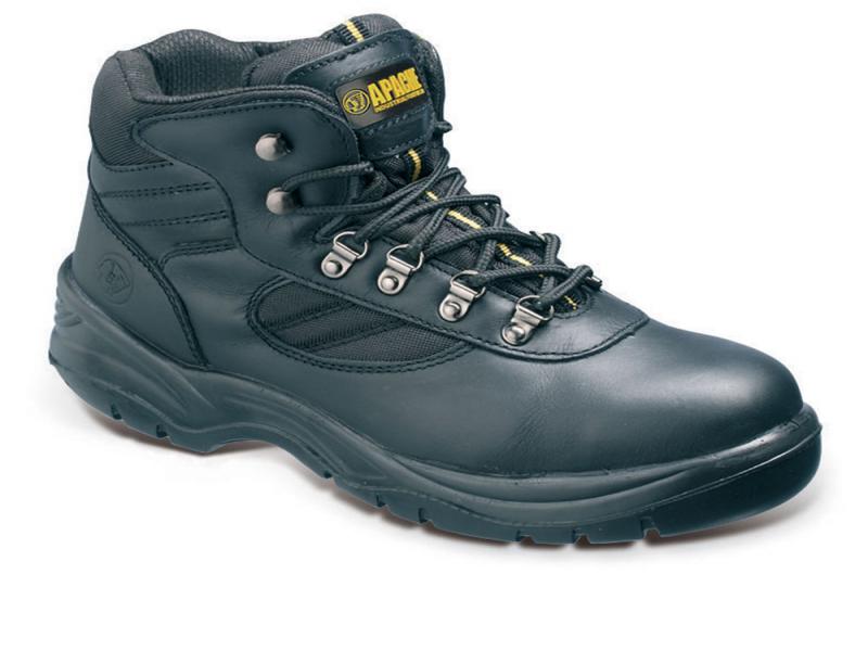 Ap303 Size 5 Black Leather Safety Hiker (sterling Safety)