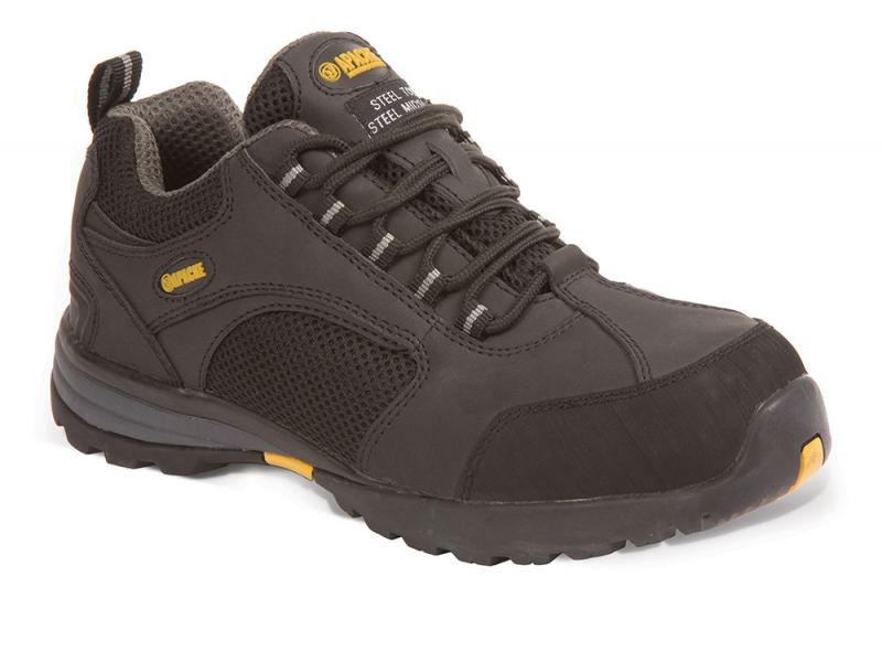 Ap318sm Size 7 Black Leather/mesh Safety Trainer (sterling Safety)
