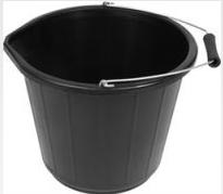 Bucket & Bins Black Plastic Bucket C398