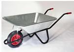 Wheelbarrows Wheelbarrow, Large And Heavy Gauge Galvanised Pan, Fabricated Legs. Very Strong Wheelbarrow, Ideal For Agricultural Use. C65