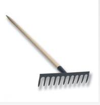 Garden Tools Garden Rake The Shape Of The Teeth Means The Head Will Glide Effortlessly, Without Dragging Or Snagging. Draws Stones & Debris Towards You And Breaks Down Lumps. Excellent For Final Soil Preparation And Tamping Raked Uneven Soil. 48" Contour