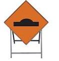 Temporary Traffic Sign Complete With Metal Stand Hump Or Ramp Metal Sign 1200x1200 Complete With Metal Stand Met101