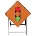 Temporary Traffic Sign Complete With Metal Stand Traffic Signals Metal Sign 750x750 Complete With Metal Stand Met27