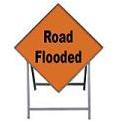 Temporary Traffic Sign Complete With Metal Stand Road Flooded Metal Sign 1200x1200 Complete With Metal Stand Met97