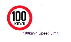 Permanent Traffic Sign 100km/h Speed Limit 600x600 Rus 040