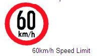 Permanent Traffic Sign 60km/h Speed Limit 600x600 Rus 042