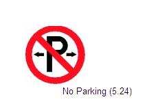 Permanent Traffic Sign No Parking 600x600 Rus019