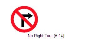 Permanent Traffic Sign No Right Turn 600x600 Rus 012